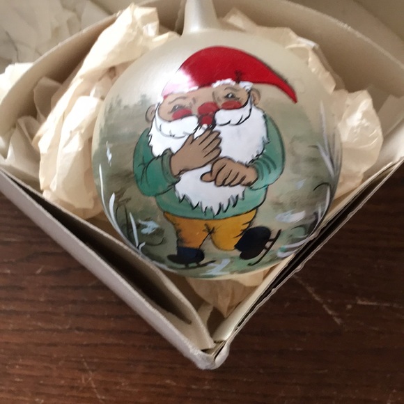 Vintage Hand/Mouth Blown Christmas Ornaments -Set of 4 - Bear, Elf, Angels - Picture 2 of 7